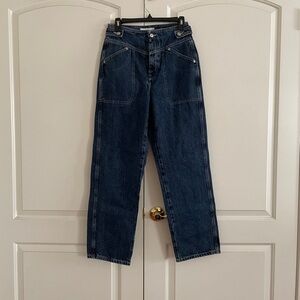 Topshop Dark Blue Relaxed women’s Jeans